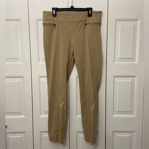 Zac & Rachel, Khaki dress pants with seam and zipper details, Size 14